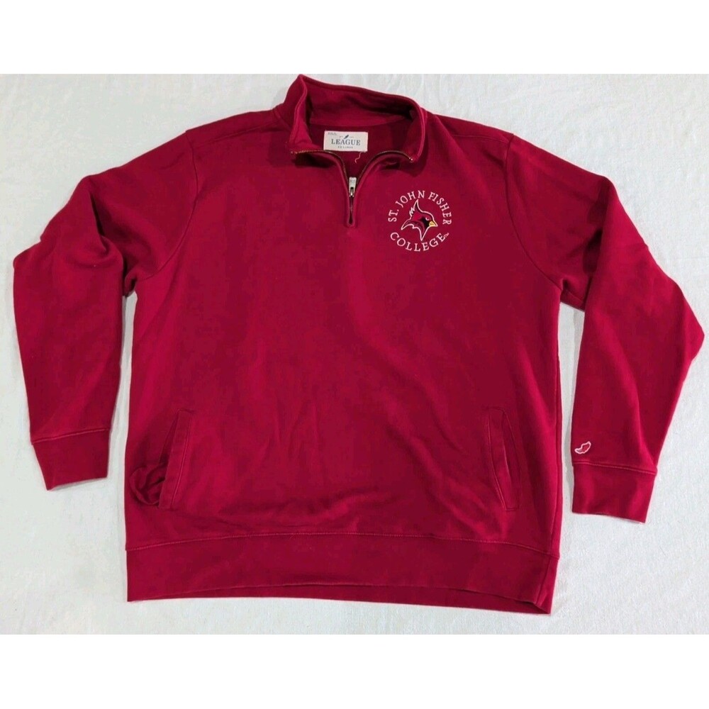 St. John Fisher College 1/4 Zip Pullover Sweatshirt Adult Size XXL 2XL
